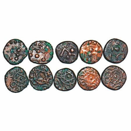 Travancore, Copper Cash (5 Coins), Ayilyam Thirunal Rama Varma (ME 1036-1055 / 1860-1880 A
