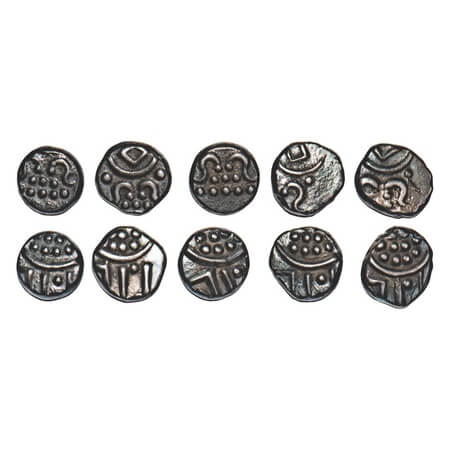 Travancore, Silver Chukram, (5 Coins), Anizham Thirunal Marthanda Varma (ME 904-933 / 1729