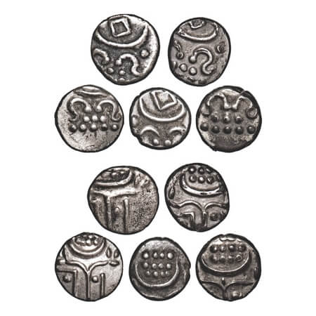 Travancore, Silver Chukram, (5 Coins), Anizham Thirunal Marthanda Varma (ME 904-933 / 1729