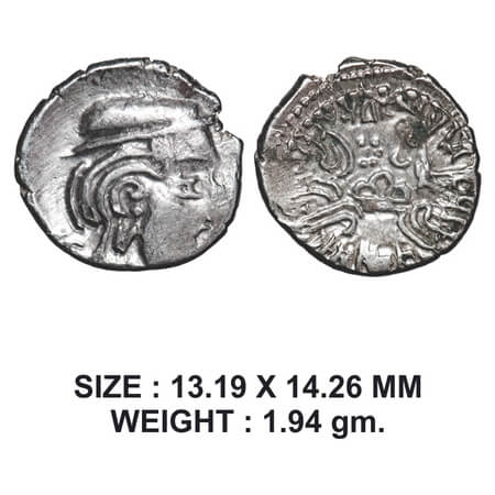 Western Kshatrapas, Kardamaka Family, Vijayasena (238-239 AD), son of Damsena, as Mahaksha