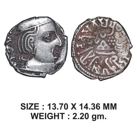 Western Kshatrapa, Abhiras, Isvaradatta (c. 242-243 AD), As Mahakstrapa, Silver Drachma, 2