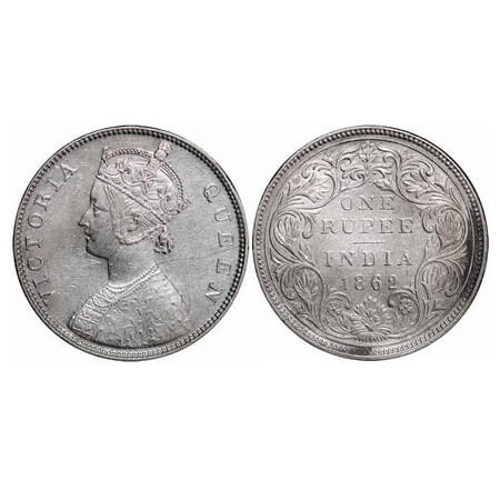 Victoria Queen, Silver, Rupee, 1862, Bombay Mint, B/II/1/0. F. Prid 69. GK 286. Almost Unc