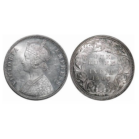 Victoria Empress, Silver, Rupee, 1900, Bombay Mint, A3(i)/I(ii), 'B' incused. F. Prid. 186