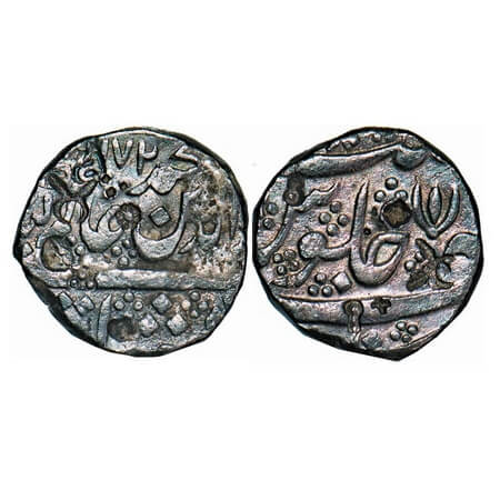 Madras Presidency, Silver Rupee, 11.22g, Arcot mint (1754-1759 AD issue), INO Alamgir II, 