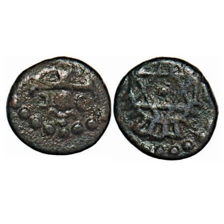 Travancore, Copper Cash, 0.60g, Uthram Tirunal Marthanda Varma (AD 1847-1860), Obv: Sree K