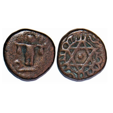 Travancore, Copper Cash, 1.18g, Uthram Thirunal Marthanda Varma (ME 1022-1036/ 1847-1860 A