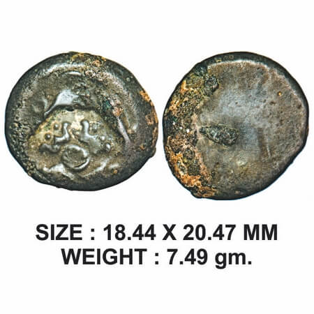 Pre-Satavahana, Maharathis of Marathawada, Uninscribed type, Copper Alloy, 7.49g, Obv: Nan