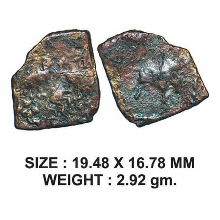 Pre-Satavahana, Marathawada Region, Uninscribed type, Copper Unit, 2.92g, Lakshmi seated o