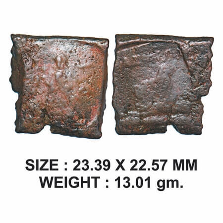 Indo-Greek, Agathocles (c. 317-289 BC), Copper Square Drachma, 13.01, Obv: Female diety st