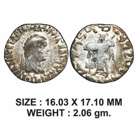 Indo-Greeks, Apollodotos II (c. 85-60 BC), Silver Drachma, 2.120g, Obv: Bust of king, Gree