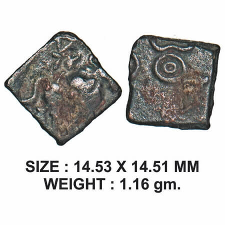 Sebaka Dynasty of Marathwada region of central Maharashtra, (circa 1st c. AD), Copper, 1.0