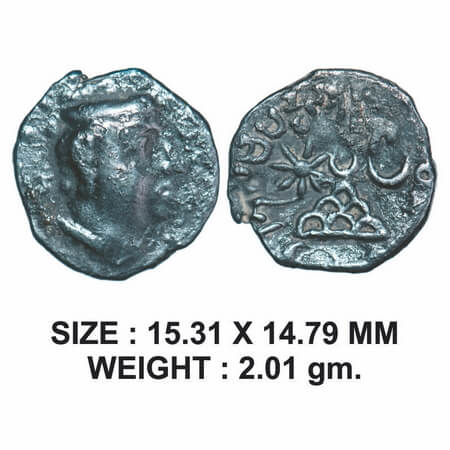 Western Kshatarapas, Chastana s/o Zamotika (ca 1-52 SE/ 78- AD), Silver Drachms, 2.01g, Ob