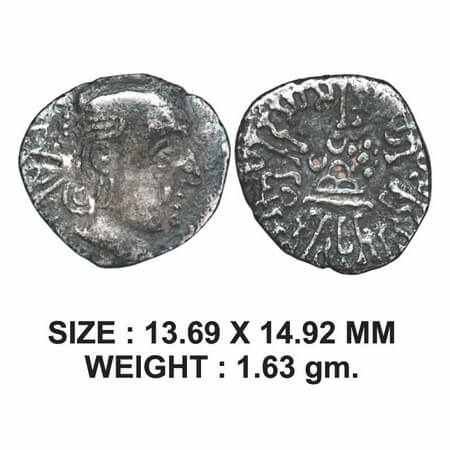 Western Kshatarapas, Rudrasena s/o Rudrasimha I(c. 190-222 AD), Silver Drachms, 1.67g, SE 