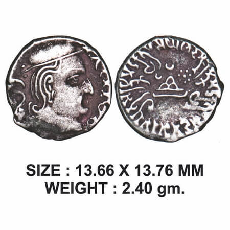 Western Kshatrapas, Yashodaman I s/o Damasena (c. 238-239 AD), Silver Drachms, 2.40g, Obv: