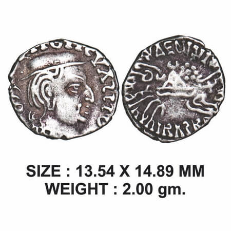 Western Kshatrapas, Vijayasena s/o Damasena (c. 238-251 AD), Silver Drachms, 2.00g, Obv: B