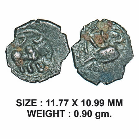 Post-Vakataka, Khandesh Region, Sri Ranavigra, Vishnukundin type, Copper Alloy Fraction, 0