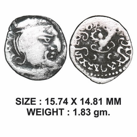 Gupta Empire, Chandragupta II (c. 380-415 AD), Western India, Silver Drachma, 1.83g, Obv: 