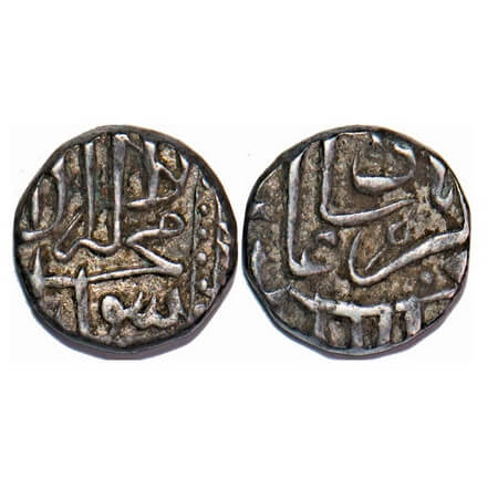 Akbar, Silver ½ Mahmudi, 2.78g, (Mulher) Mint, Kalima Type. KM 71.1. Very Fine+, Scarce.