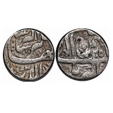 Jahangir, Silver Rupee, 10.73g, Akbarnagar Mint, 'Nur al-din Type', Ilahi Type, Month 'Bah