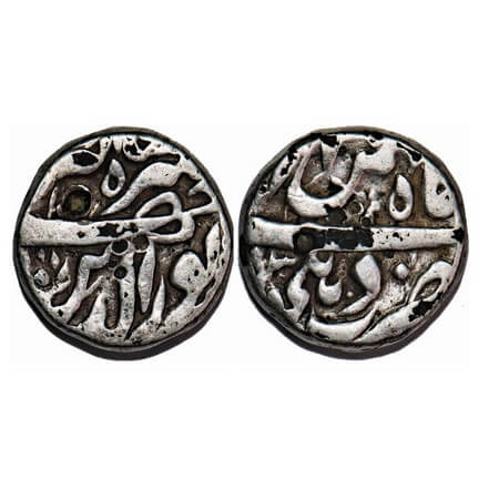 Jahangir, Silver Rupee, 11.10g, Dehli Mint, Ilahi Type, Month 'Bahman', Year 3. KM 145.6. 