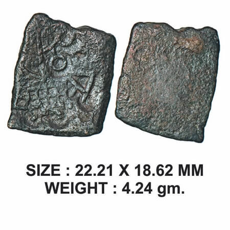 Post-Mauryan, Punch Marked, Eran-Vidisha Region, Copper Karshapana, 4.24g, Obv: Tree-in-ra