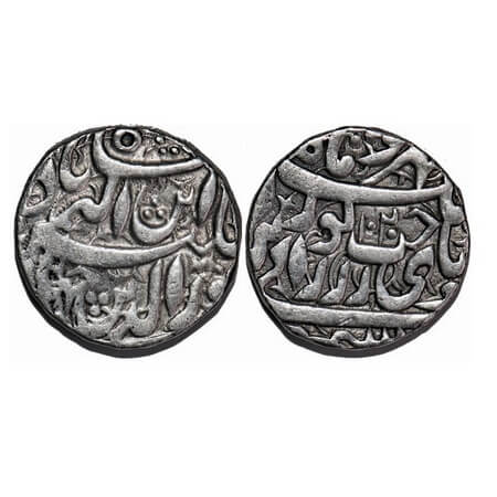Jahangir, Silver Heavy Rupee, 13.50g, known as Jahangiri, Kashmir Mint, Poetic Couplet Sak