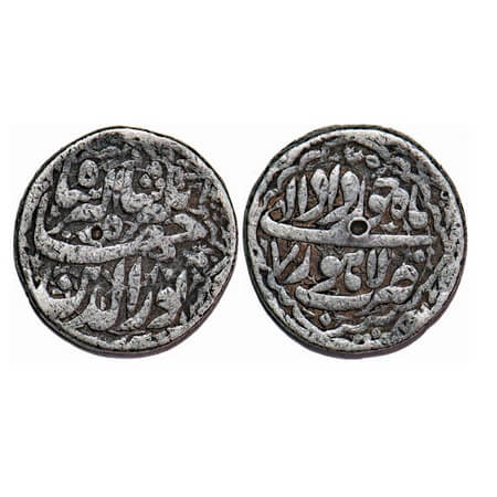 Jahangir, Silver Rupee, 10.68g, Lahore Mint, Ilahi Type, Month 'Khurdad' Year 7. with orna