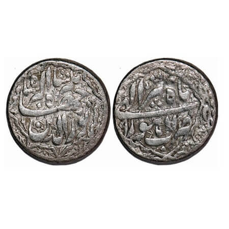 Jahangir, Silver Rupee, 11.06g, Lahore Mint, Ilahi Type, Month 'Tir' Year 9. with ornament
