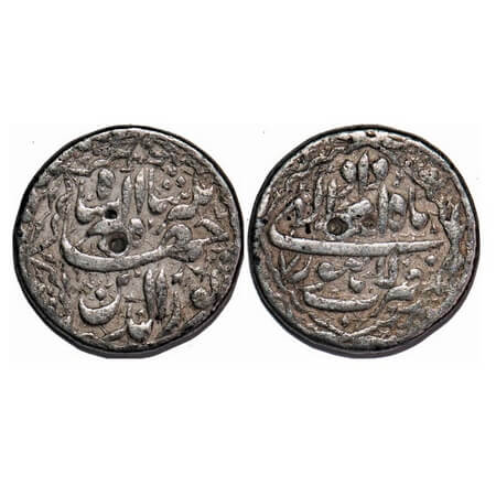 Jahangir, Silver Rupee, 11.27g, Lahore Mint, Ilahi Type, Month 'Amardad' Year 7. with orna
