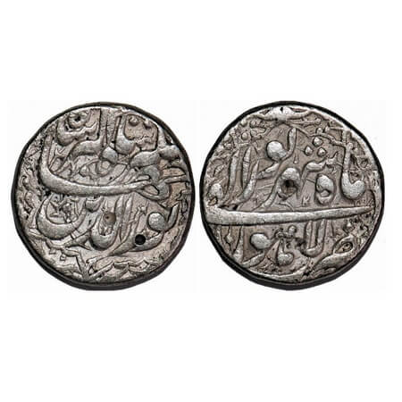 Jahangir, Silver Rupee, 11.25g, Lahore Mint, Ilahi Type, Month 'Shahrewar' Year 10. with o