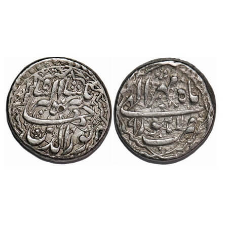 Jahangir, Silver Rupee, 11.35g, Lahore Mint, Ilahi Type, Month 'Mihr' Year 9. with ornamen