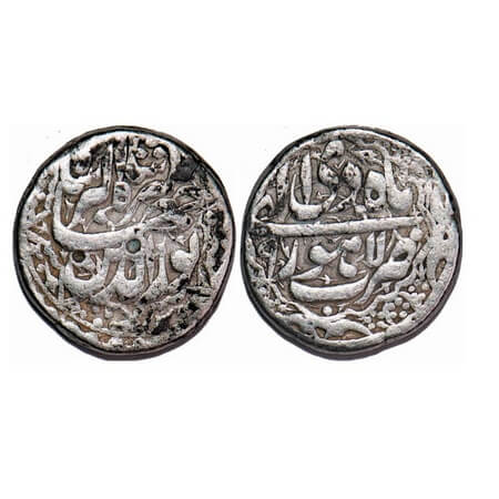 Jahangir, Silver Rupee, 11.27g, Lahore Mint, Ilahi Type, Month 'Di' Year 9. with ornamente