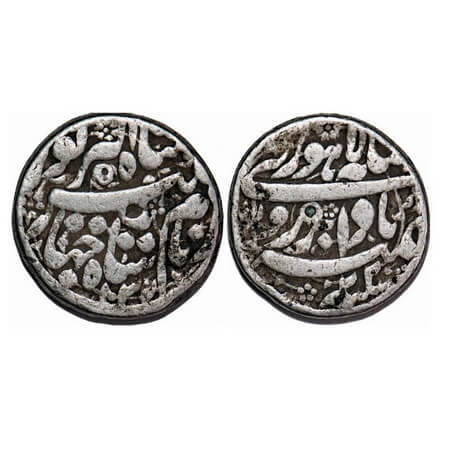Jahangir, Silver Rupee, 11.31g, Lahore Mint, AH 1037/22 RY, Badabar Couplet, floral design