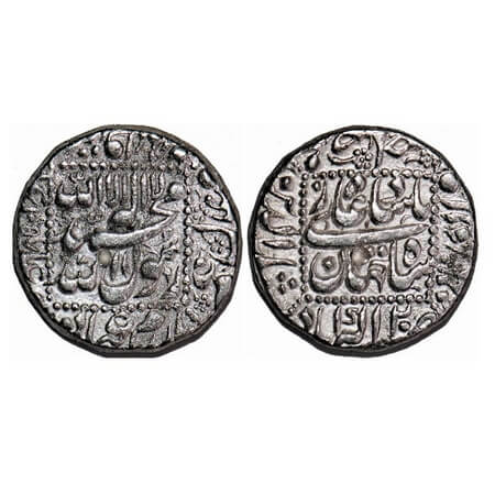 Shah Jahan I, Silver Rupee, 11.18g, Akbarabad Mint, AH 1057/20 RY, legend within dotted sq