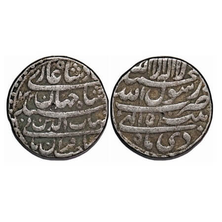 Shah Jahan I, Silver Rupee, 11.32g, Patna Mint, Ilahi type, Month 'Di', AH 1042, Year 5. K