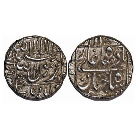 Shah Jahan I, Silver ½ Rupee, 5.73g, Surat Mint, Square Area type, AH 1062/26 RY. KM 218.8