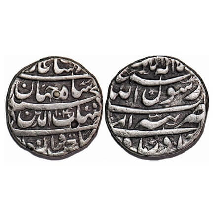 Shah Jahan I, Silver Rupee, 11.26g, Tatta Mint, Ilahi type, Month 'Azar', AH 1040. KM 224.