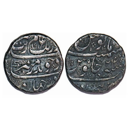 Aurangzeb, Silver Rupee, 11.35g, Bijapur Mint, AH 1091(zero Missing)/24 RY. KM 300.22. Abo