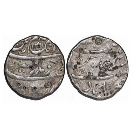 Aurangzeb, Silver Rupee, 11.41, Nasirabad Mint, AH 1211 (error Date)/4x RY, KM 300.67. Abo
