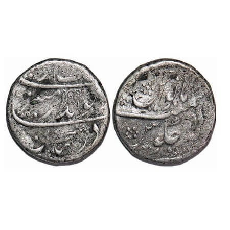 Aurangzeb, Silver Rupee, 11.12g, (Parenda) Mint, 51 RY, beautiful flower mint mark on obve