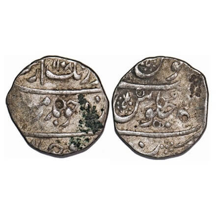 Aurangzeb, Silver ½ Rupee, 5.62g, Surat Mint, AH 1108/(39) RY. KM 294.6. About Very Fine, 