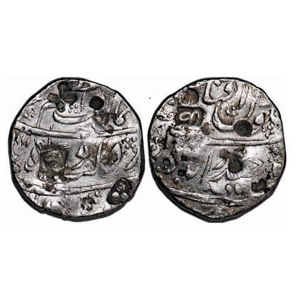 Azam Shah (AH 1118-1119 / 1707 AD), Silver Rupee, 11.49g, Dar ul Jihad Hyderabad Mint, wor