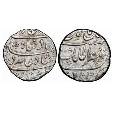 Shah Alam Bahadur, Silver Rupee, 11.37g, Mustaqir ul Khilafat Akbarabad Mint, RY Ahad (1).