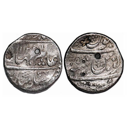 Shah Alam Bahadur, Silver Rupee, 11.11g, Baramati Mint, AH 1122/5 RY. KM 348.37. About Ver
