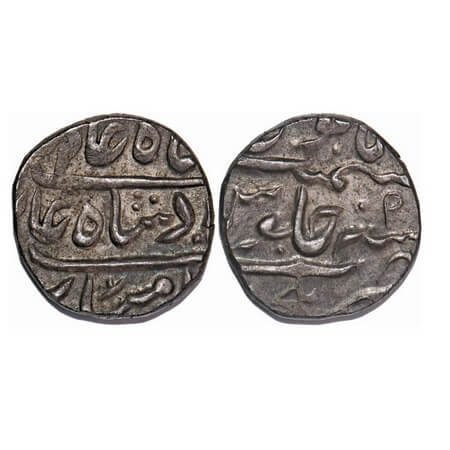Shah Alam II (hyderabad state Issue), Silver Rupee, 11.56g, Elichpur Mint, 9 (retrograde) 