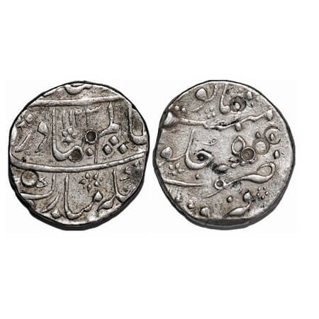 Shah Alam Bahadur, Silver Rupee, 11.46g, Firoznagar Mint, AH 1123/5 RY. KM 348.17. Very Fi