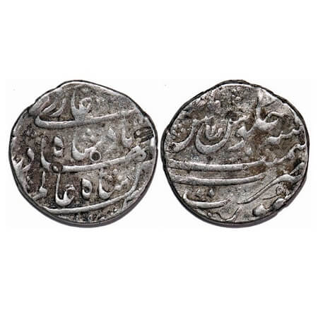 Shah Alam Bahadur, Silver Rupee, 10.62g, Surat Mint, AH 1122. KM 348.34. About Very Fine, 
