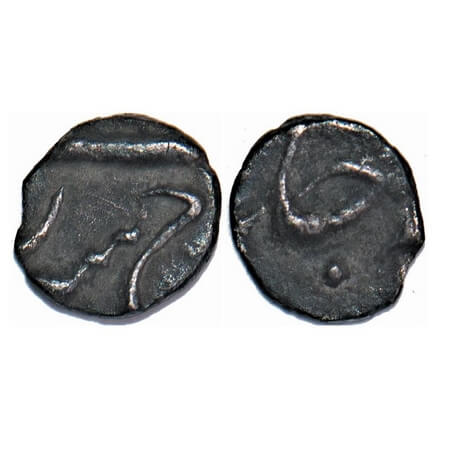 Farrukhsiyar, Silver 1/32 Rupee, 0.29g, Mint unseen, 4 RY. KM Unlisted. About Very Fine, V
