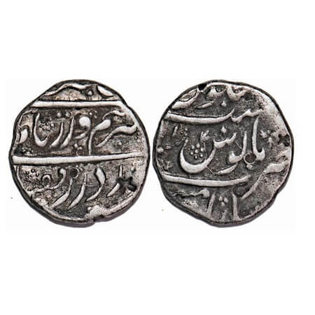 Farrukhsiyar, Silver Rupee, 11.14g, Baramati Mint, 1 (Ahad) RY. KM 377.17. About Very Fine