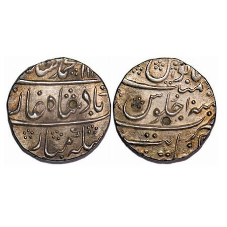 Muhammad Shah, Silver Rupee, 11.50g, Khambayat Mint, AH 11xx/10 RY. KM 436.34. Very Fine+,